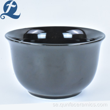 Specialanpassad stengods keramisk svart soppa skål set